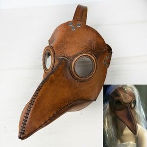 Tom Banwell Furst Classic Plague Doctor Mask Antique‎ Brown Leather Handmade